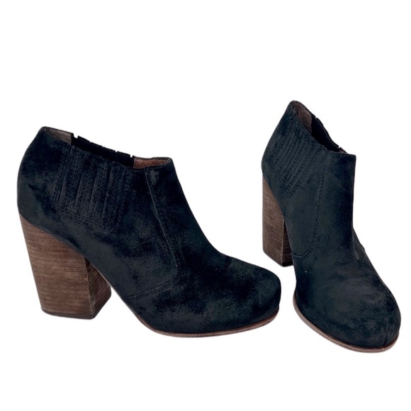 Jeffrey Campbell Yorktown Black Chunky Heeled Leather Ankle Boots Boho 8.5 - Picture 2 of 14